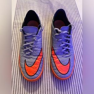 Nike Hypervenom Indoor Soccer Cleats size 12 Gray & Orange